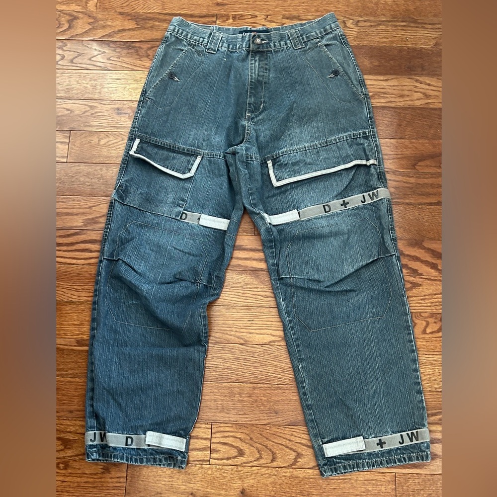 Vintage Jean Worx Vintage Jeans 90s Shuttle Tape Baggy Y2K Hip Hop Skater Sz 34